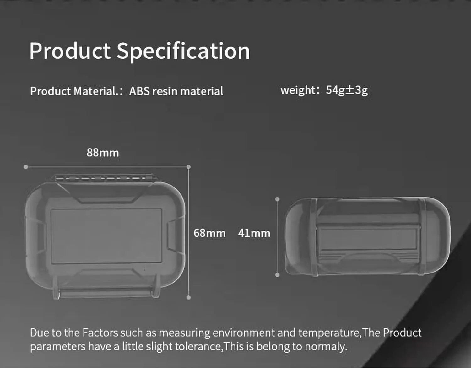 Earphone Case, ABS Resin Hard Storage Box Multifunction Protective Case for Earphone, Earbud, in-Ear Monitor Eartip(ABS Blue) 
