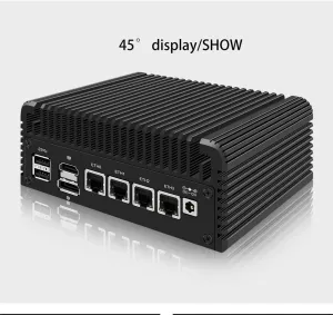 Firewall Appliance Mini PC, Intel Celeron N100 Quad Core 4xIntel I226 2.5G Ethernet VPN Router PC AES-NI HDMI DP Mini PC Soft Router DDR5 2*M.2 Nvme