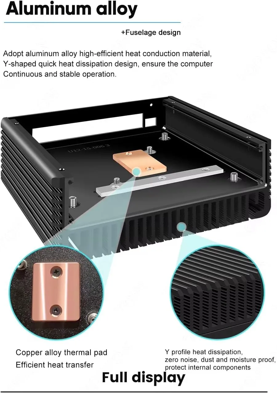 Firewall Appliance Mini PC, Intel Celeron N100 Quad Core 4xIntel I226 2.5G Ethernet VPN Router PC AES-NI HDMI DP Mini PC Soft Router DDR5 2*M.2 Nvme