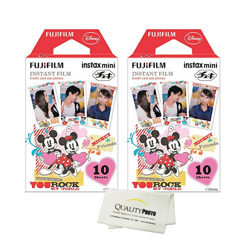 Fujifilm Instax Mini 8 & Mini 9 Instant Film 2-Pack (20 Sheets) Value Set for Fujifilm Instax Mini 8 & Mini 9 Cameras (Choice of design)