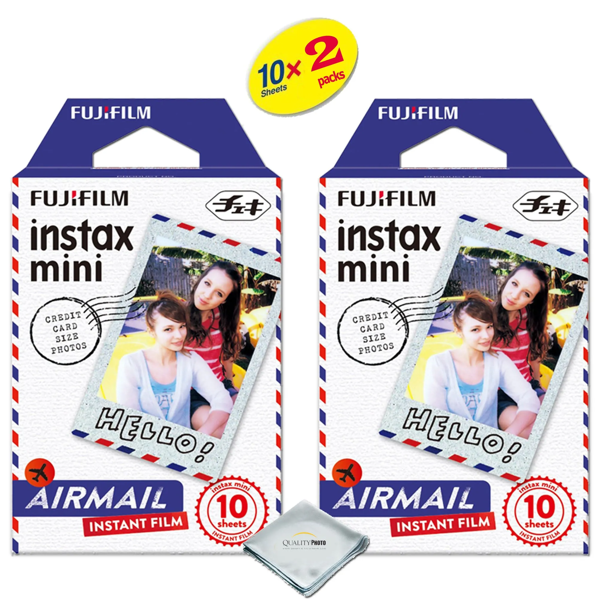 Fujifilm Instax Mini 8 & Mini 9 Instant Film 2-Pack (20 Sheets) Value Set for Fujifilm Instax Mini 8 & Mini 9 Cameras (Choice of design)