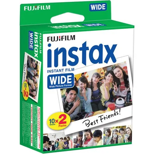 Fujifilm instax Wide Instant Film for Fujifilm instax Wide 300, 200, and 210 cameras w/ Microfiber Cloth by Quality Photo (40 Exposures)