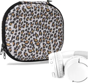 Geekria NOVA On-Ear Headphones Case Compatible with JBL Tune 510BT/660NC/560BT/500BT, Jr 310BT, Replacement Hard Shell Travel Carrying Bag with Cable Storage (Leopard Print)