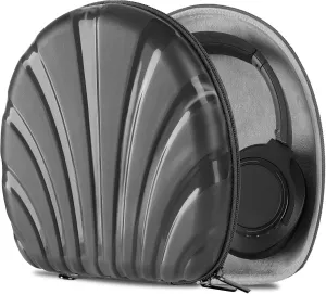 Geekria PRO Rugged Headphones Case Compatible with Audio-Technica ATH-SR50BT, ATH-MSR7, ATH-ANC700BT, Hard Shell, Portable, Multi-Layer Protection Travel Carrying Bag (Seashell, Black)
