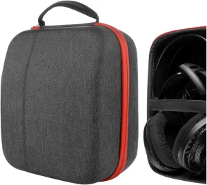 Geekria Shield Headphones Case Compatible with Audio-Technica ATH-R30x, ATH-AD700X, ATH-AD500X, ATH-AD900X, Replacement Hard Shell Travel Carrying Bag with Cable Storage (Dark Grey)