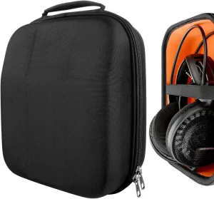 Geekria Shield Headphones Case Compatible with Audio-Technica ATH-R30x, ATH-AD900X, ATH-AG1X, ATH-AD500X, ATH-R70X, Replacement Hard Shell Travel Carrying Bag with Cable Storage (Black)