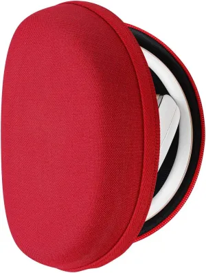 Geekria Shield Headphones Case Compatible with Beats Solo HD/4/3/2/ Pro Wireless, Replacement Hard Shell Travel Carrying Bag with Cable Storage (Red)