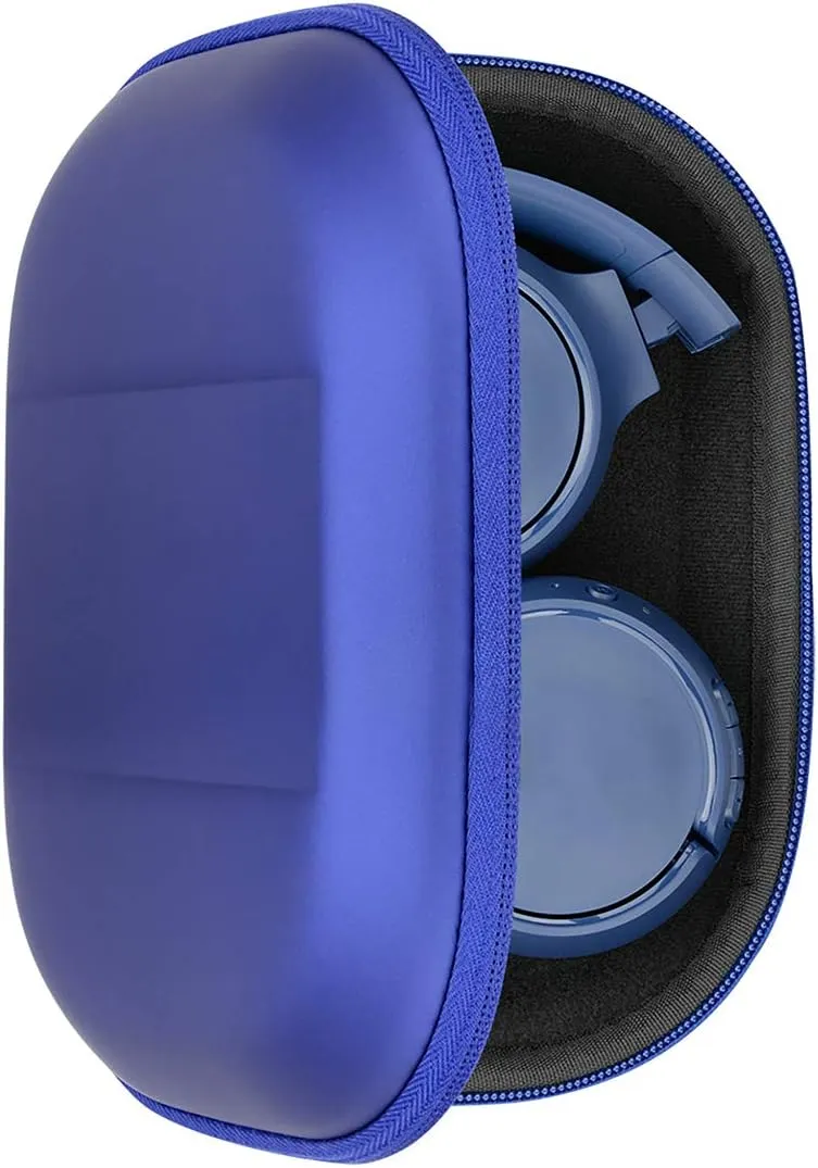 Geekria Shield Headphones Case Compatible with JBL Tune 510BT, Tune 660NC, Tune 560BT, Tune 500BT, Jr 310BT, Replacement Hard Shell Travel Carrying Bag with Cable Storage (Blue)