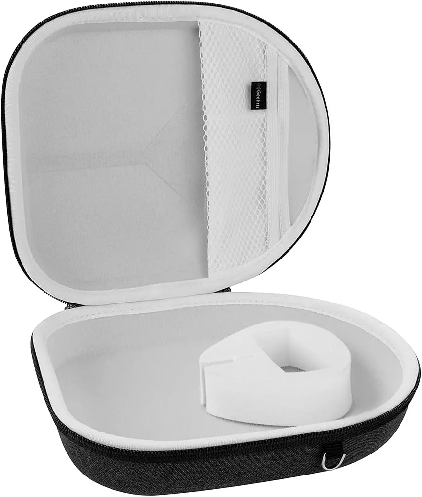 Geekria Shield Headphones Case Compatible with JBL Tune 760NC/750NC/720BT, Live 770NC, Replacement Hard Shell Travel Carrying Bag with Cable Storage (Dark Grey)