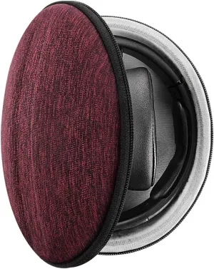 Geekria Shield Headphones Case Compatible with Skullcandy Riff, Crusher, Hesh 3 - Hard Shell Travel Carrying Bag with Cable Storage (Moab Red)