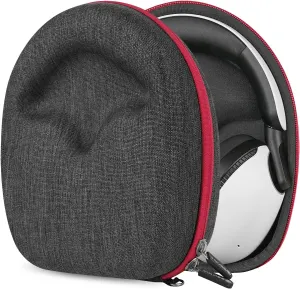 Geekria Shield Headphones Case Compatible with Sony NZONE H9, INZONE H7, INZONE H5 Case, Replacement Hard Shell Travel Carrying Bag with Cable Storage (Dark Grey)