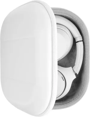 Geekria Shield Headphones Case Compatible with Sony WH1000XM4, WH1000XM3, WH-XB910N, MDR-1000X Case, Replacement Hard Shell Travel Carrying Bag with Accessories Storage (White)