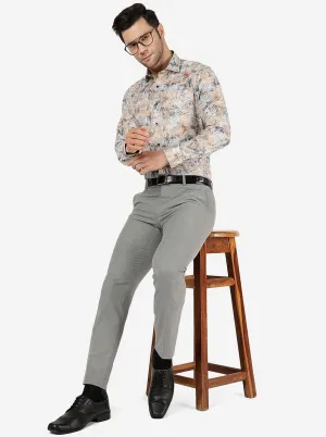 Golden Printed Slim Fit Party Wear Shirt | Greenfibre