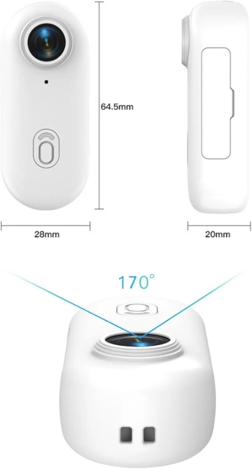 Gosnap - Go Snap Camera, Go Snap Body Cam, 2025 New Gosnap - Thumb Camera, HD 1080P/4K Pocket Action Cam, Wearable Necklace with 360 RotationSpring Clip, Mount Anywhere(Black,1080P)