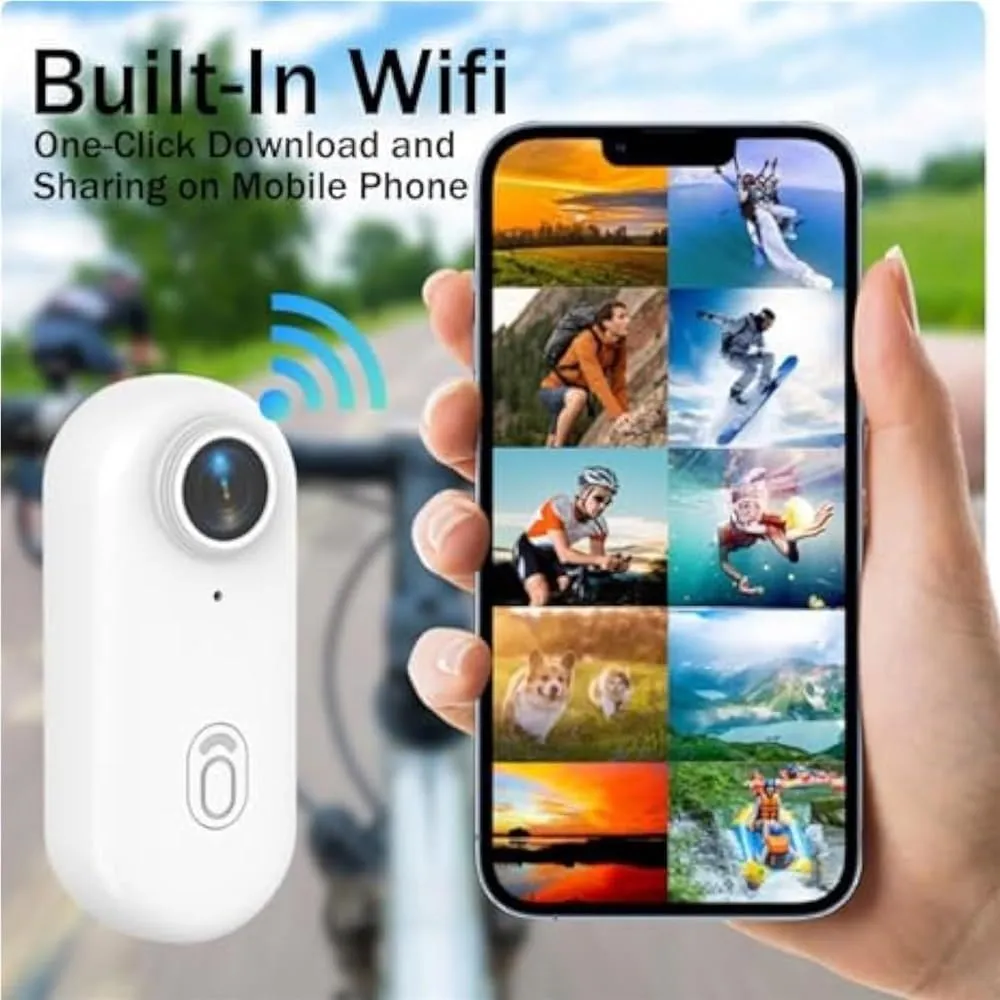 Gosnap - Go Snap Camera, Go Snap Body Cam, 2025 New Gosnap - Thumb Camera, HD 1080P/4K Pocket Action Cam, Wearable Necklace with 360 RotationSpring Clip, Mount Anywhere(Black,1080P)