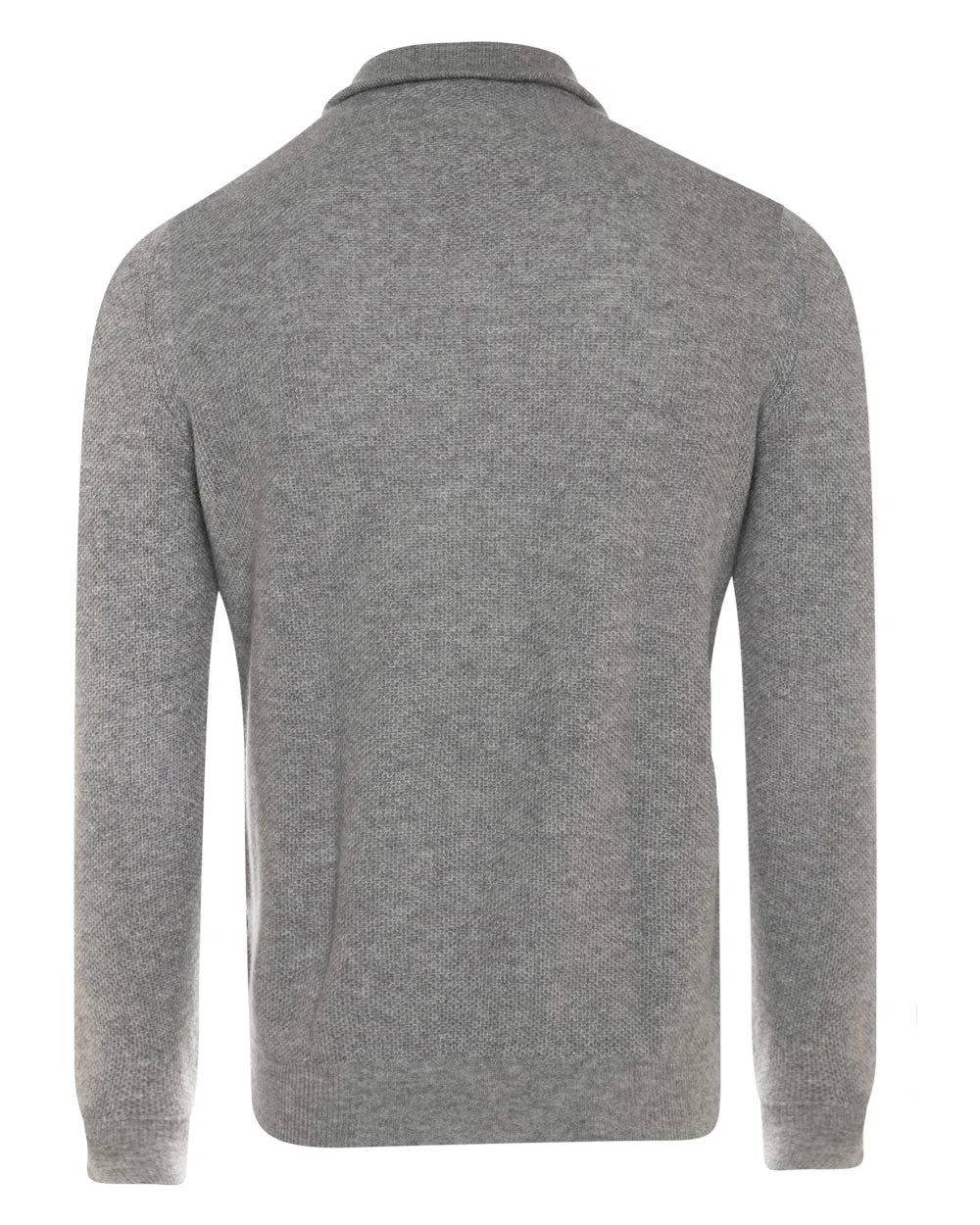 Grey Cashmere Quarter Zip Sweater