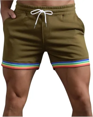Gym Shorts for Men Slim-Fit Elastic Beach Shorts Gym Basketball Lightweight Classic Regular Activewear Pants