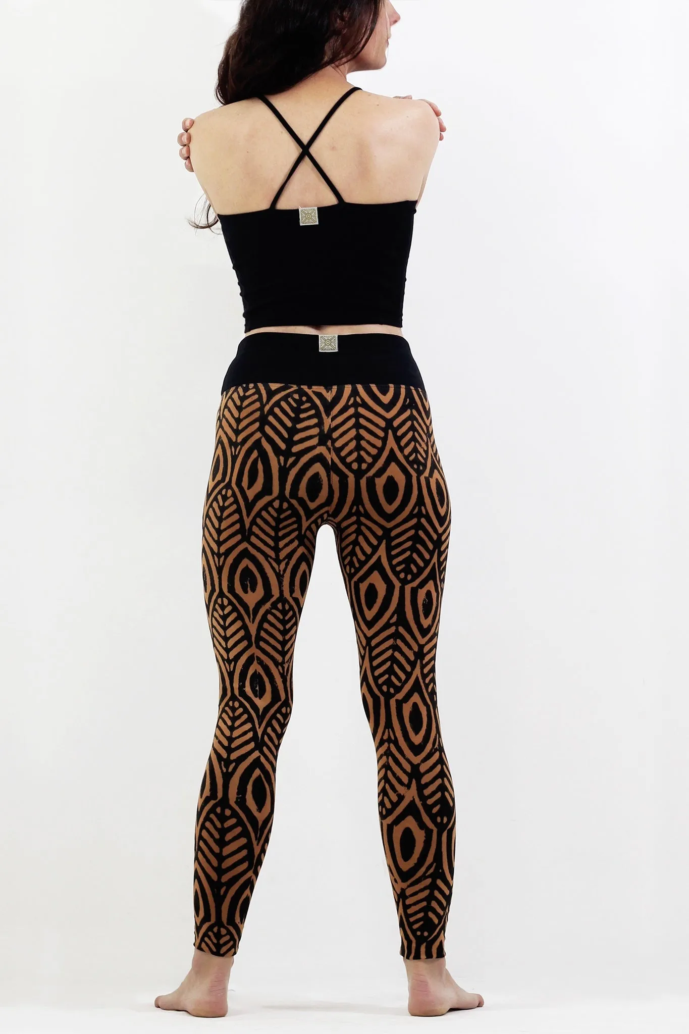 Hand Painted Leggings - Pharaohs Feathers
