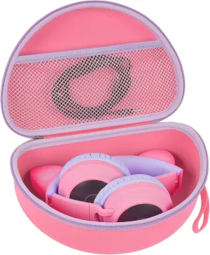 Headphone Case for Riwbox CT-7 Pink/for Jack CT-7S Cat Green 3.5mm/ for iClever IC-HS01/for Picun/for FosPower Bluetooth Wireless Over-Ear Headphones Headset Box Only,Rose Red
