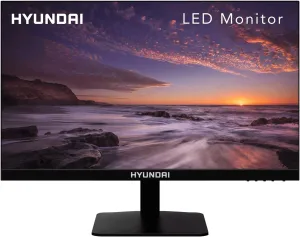 HYUNDAI 24 Inch Monitor, Professional Thin 75Hz, 1080p Full HD (1920x1080) LED, HDMI PC Monitor, VGA Cables Included VESA Mountable, Black, (24FOM Series Monitors)