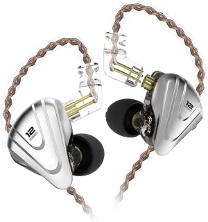 in-Ear Monitors,KZ ZSX 1DD 5BA Hybrid HiFi Stereo Noise Isolating Sport IEM Earphones/Earbuds/Headphones with Detachable Cable, Computer (Without MIC, Black)
