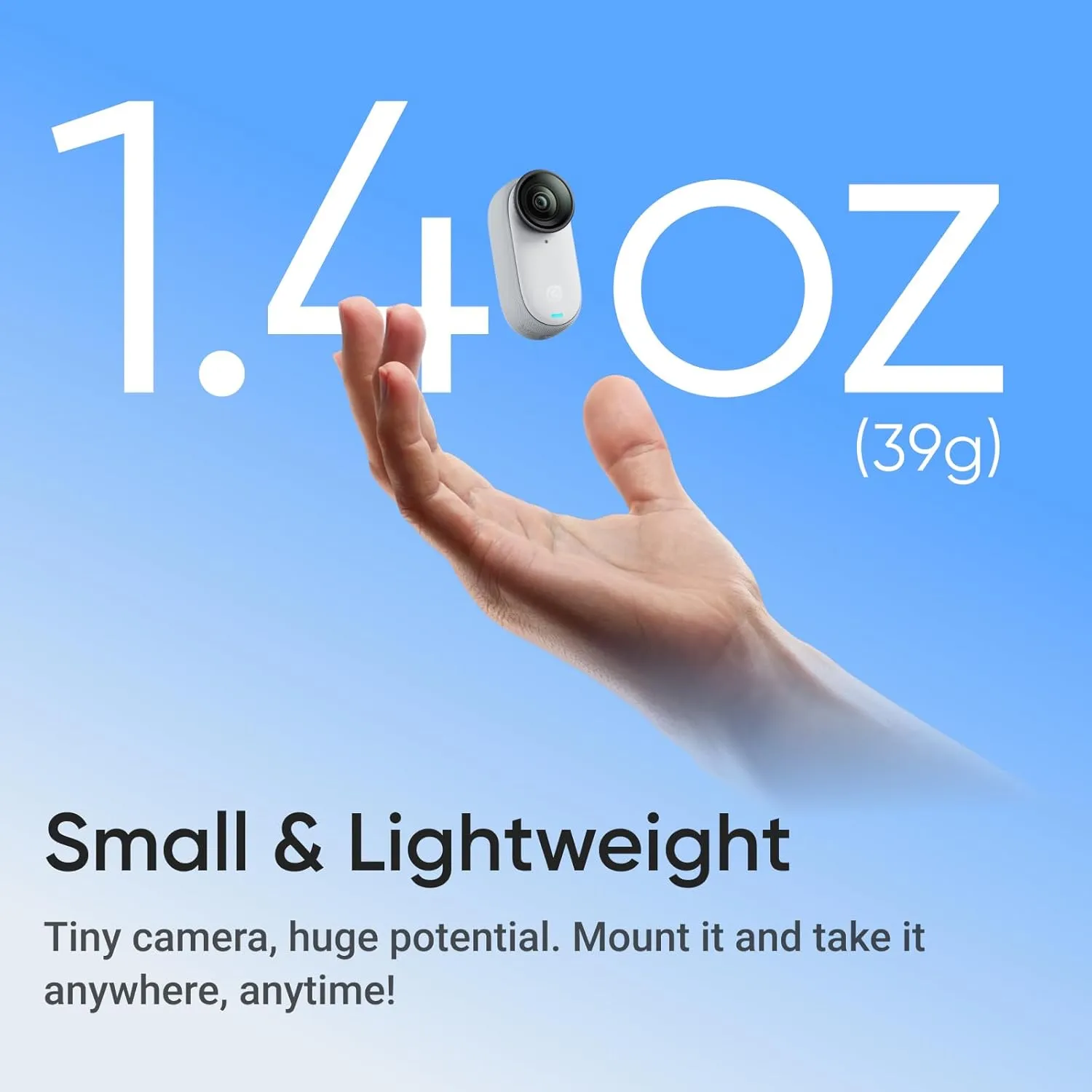 Insta360 GO 3S (White) 64GB Tiny Mighty 4K Action Vlogging Camera, Portable, Mount Anywhere, Waterproof, Stabilization, Hands-Free POV,   Action Pod and Wearable Accessories   Invisible Selfie Stick