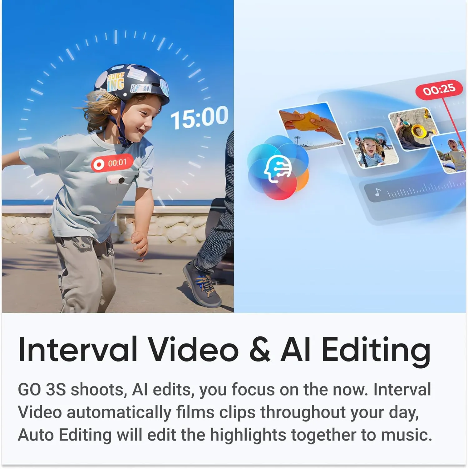 Insta360 GO 3S (White) 64GB Tiny Mighty 4K Action Vlogging Camera, Portable, Mount Anywhere, Waterproof, Stabilization, Hands-Free POV,   Action Pod and Wearable Accessories   Invisible Selfie Stick