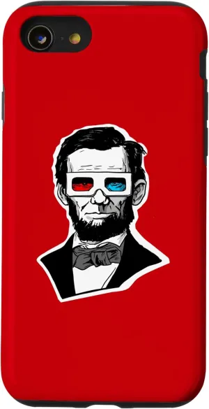iPhone SE (2020) / 7 / 8 Abraham Lincoln 3D Glasses fun Abe Lincoln Funny 3D Glasses Case