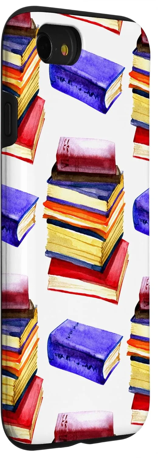 iPhone SE (2020) / 7 / 8 Books Glasses Clocks Home Office Digital Background Case