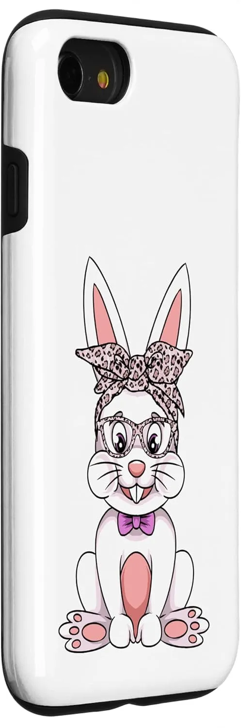 iPhone SE (2020) / 7 / 8 Bunny With Glasses And Leopard Print Bandana Easter Rabbit Case