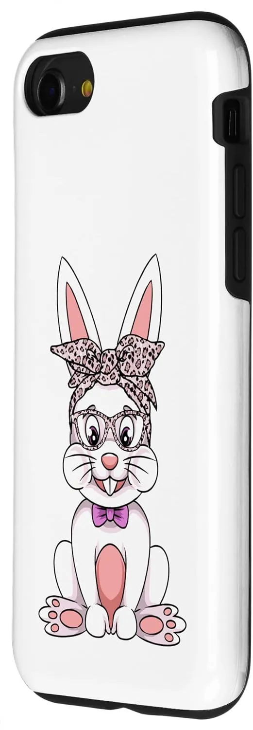 iPhone SE (2020) / 7 / 8 Bunny With Glasses And Leopard Print Bandana Easter Rabbit Case