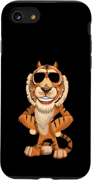 iPhone SE (2020) / 7 / 8 Cool Tiger With Sunglasses Sun-Glasses Cartoon Shades Case