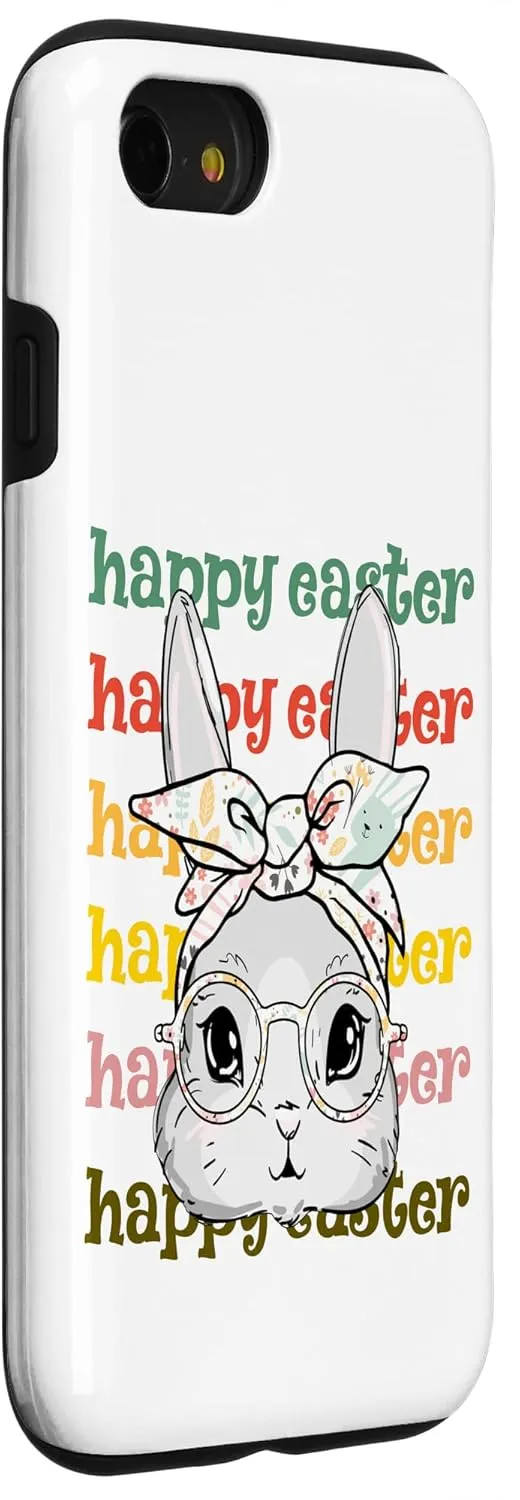 iPhone SE (2020) / 7 / 8 Cute Bunny Easter Glasses Bandana Kids Girls Women Case