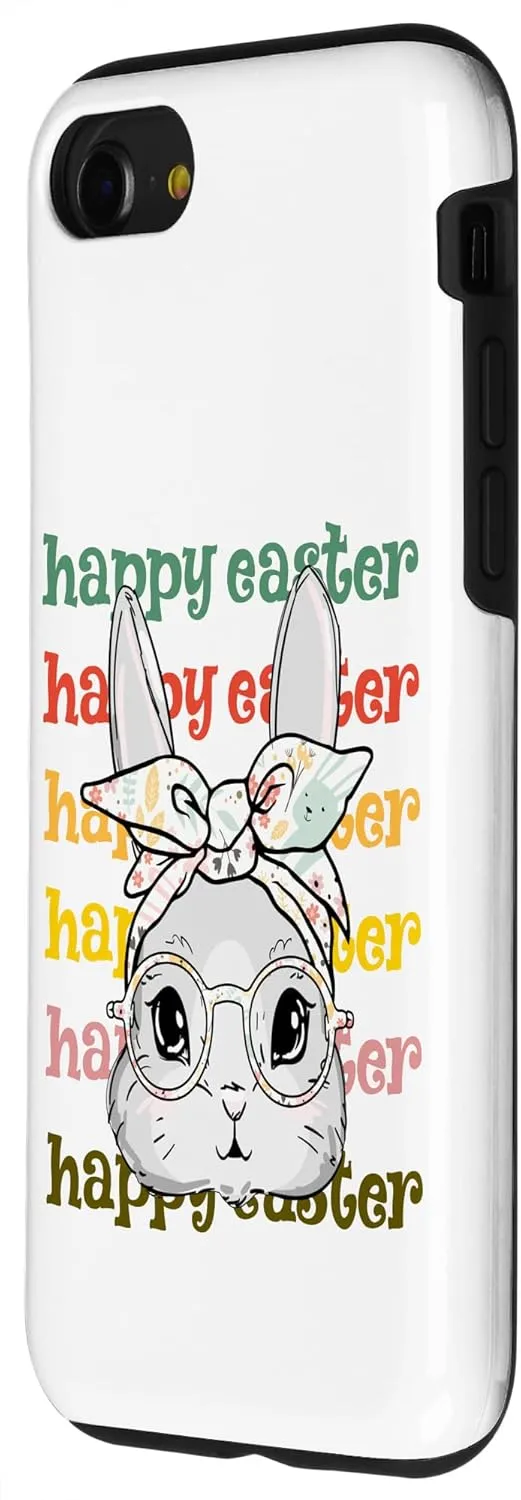 iPhone SE (2020) / 7 / 8 Cute Bunny Easter Glasses Bandana Kids Girls Women Case