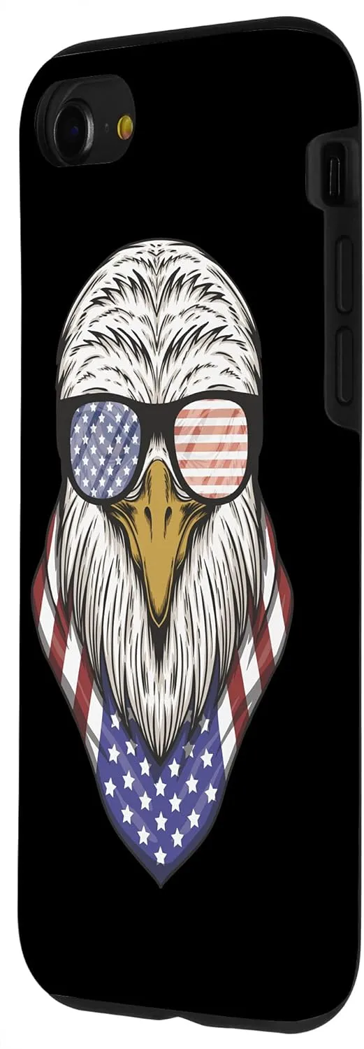 iPhone SE (2020) / 7 / 8 Eagle Patriotic 4th Of July Tee American Flag Glasses Case