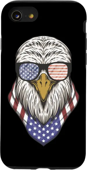 iPhone SE (2020) / 7 / 8 Eagle Patriotic 4th Of July Tee American Flag Glasses Case
