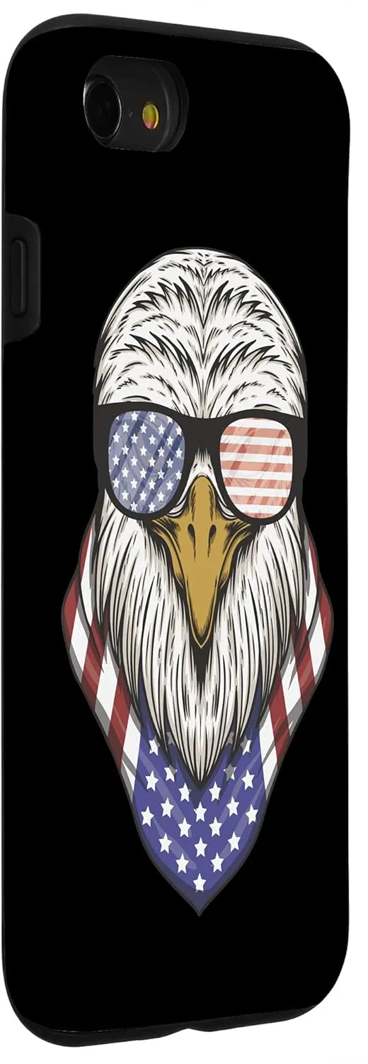 iPhone SE (2020) / 7 / 8 Eagle Patriotic 4th Of July Tee American Flag Glasses Case