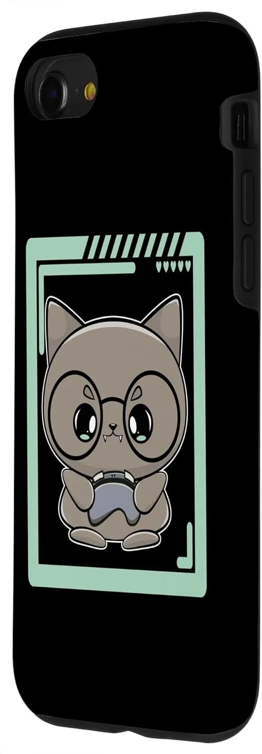 iPhone SE (2020) / 7 / 8 Gamer Cat With Glasses Anime Feline Gaming Case
