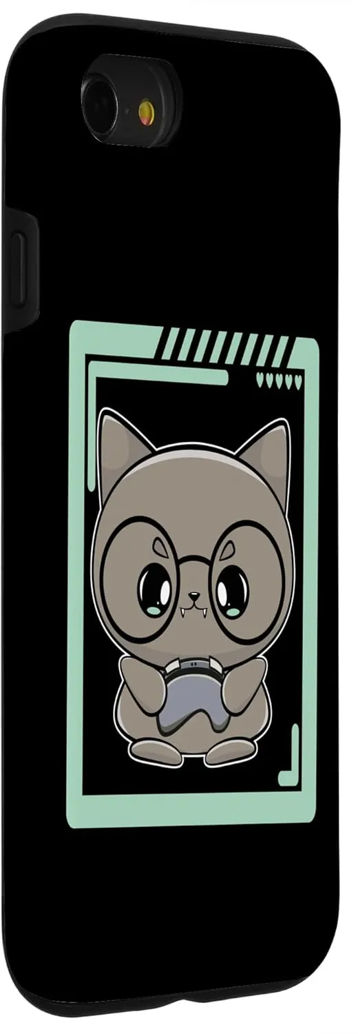 iPhone SE (2020) / 7 / 8 Gamer Cat With Glasses Anime Feline Gaming Case