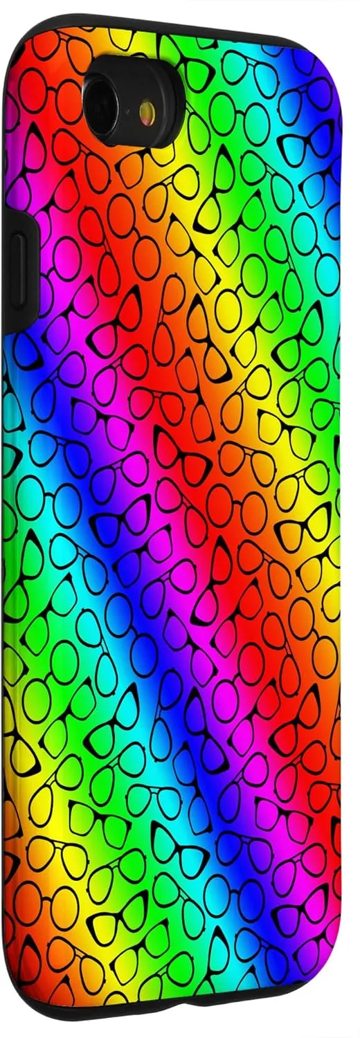 iPhone SE (2020) / 7 / 8 Glasses Pattern Phone Case Rainbow Case
