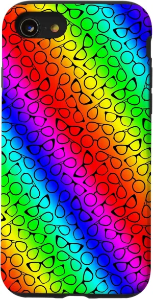 iPhone SE (2020) / 7 / 8 Glasses Pattern Phone Case Rainbow Case