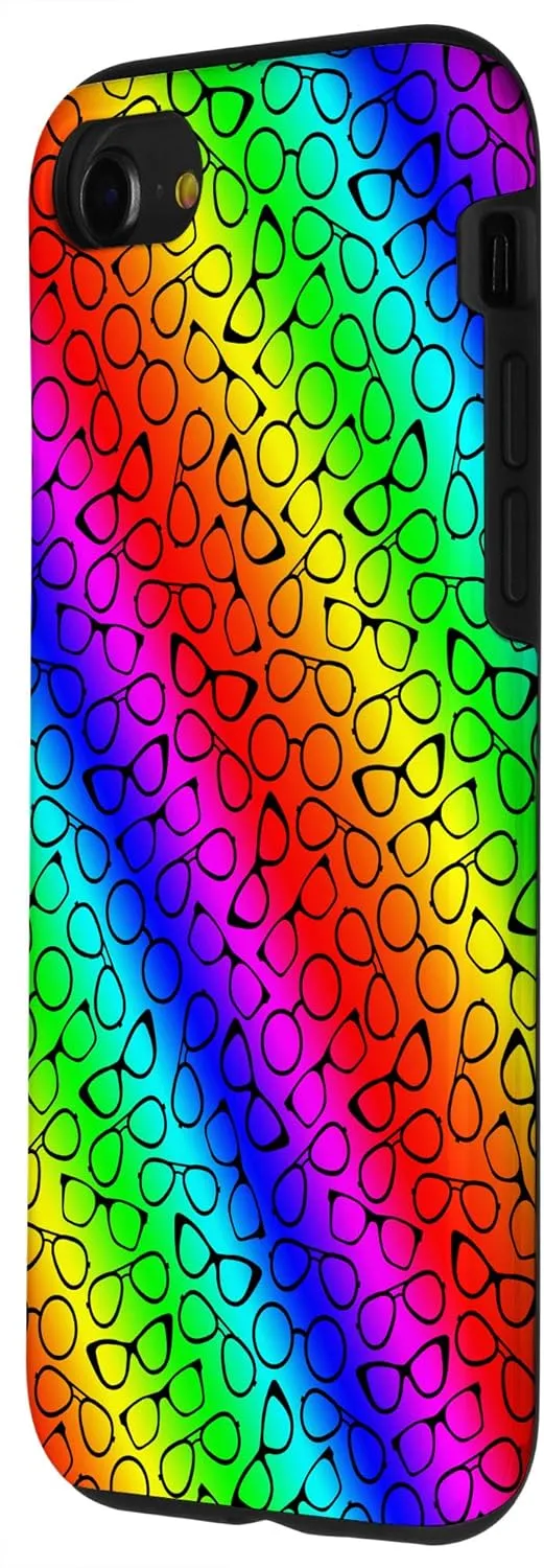 iPhone SE (2020) / 7 / 8 Glasses Pattern Phone Case Rainbow Case