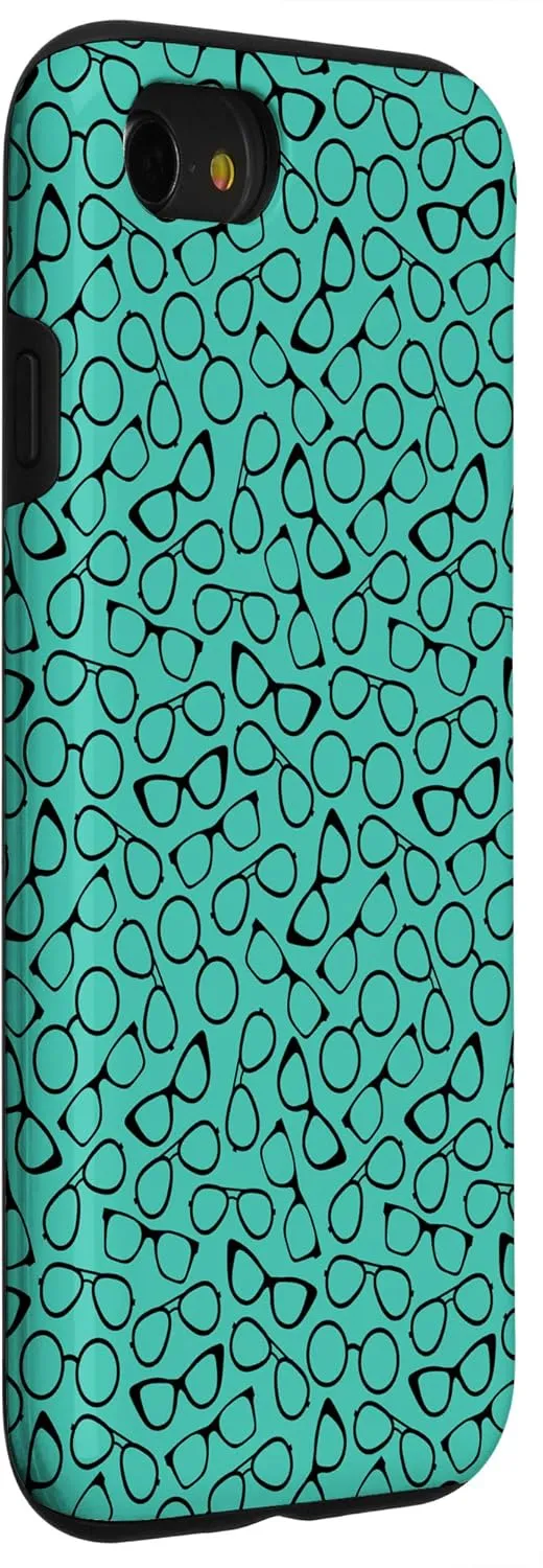 iPhone SE (2020) / 7 / 8 Glasses Pattern Phone Case Turquoise Case