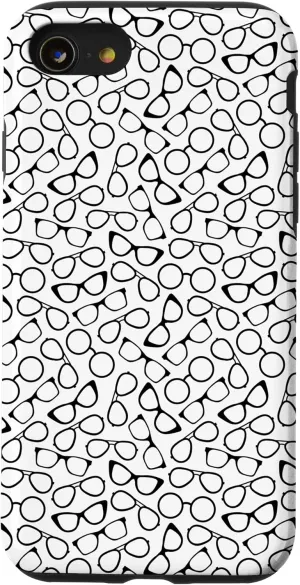 iPhone SE (2020) / 7 / 8 Glasses Pattern Phone Case White Case