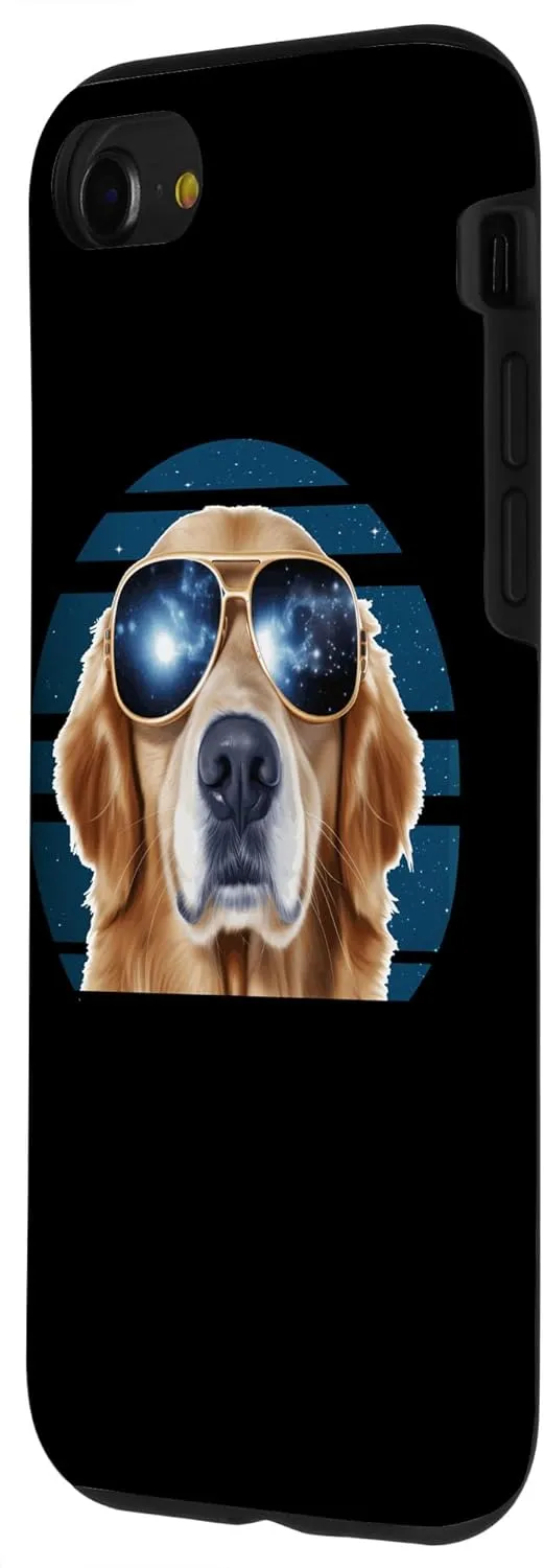 iPhone SE (2020) / 7 / 8 Golden Retriever In Galaxy Glasses Cosmic Dog Lovers Case