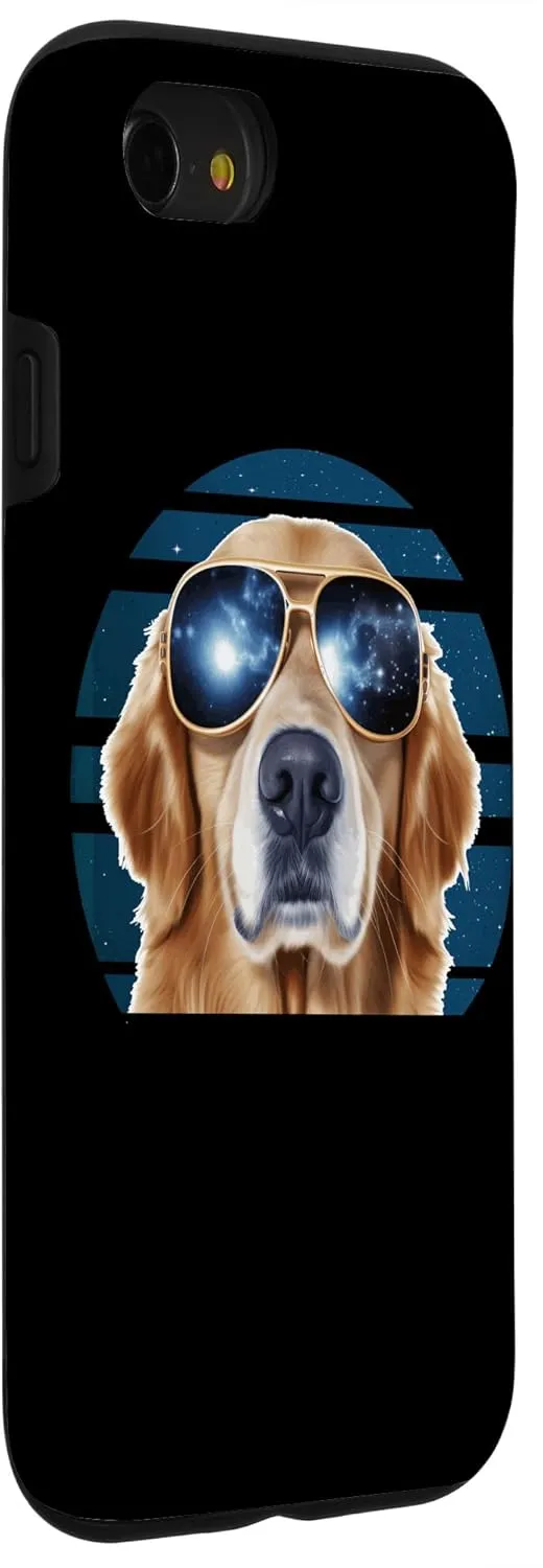 iPhone SE (2020) / 7 / 8 Golden Retriever In Galaxy Glasses Cosmic Dog Lovers Case