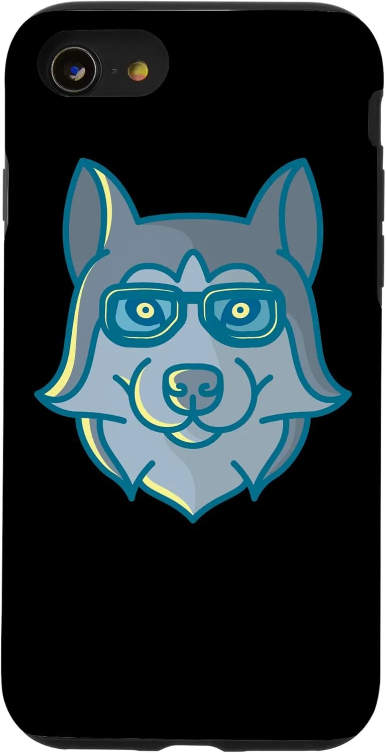 iPhone SE (2020) / 7 / 8 Husky With Glasses Nerd Dog Siberian Husky Dog Owner Case