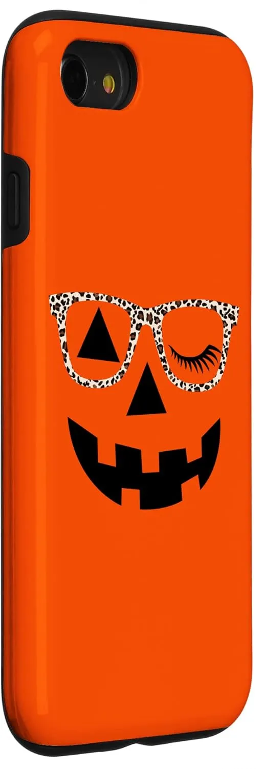 iPhone SE (2020) / 7 / 8 Jack O Lantern Leopard Glasses Pumpkin Face Halloween Case