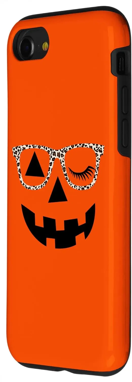 iPhone SE (2020) / 7 / 8 Jack O Lantern Leopard Glasses Pumpkin Face Halloween Case