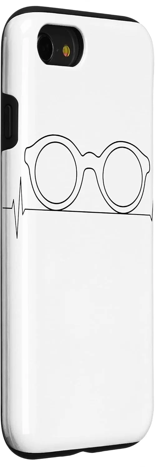 iPhone SE (2020) / 7 / 8 Nerd Geek Glasses Vintage Heartbeat Case